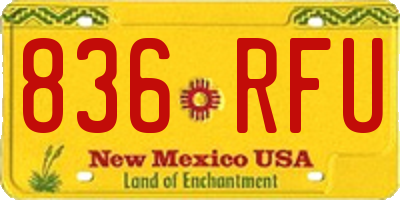 NM license plate 836RFU