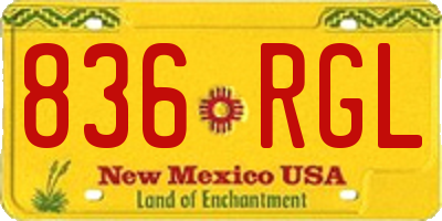 NM license plate 836RGL