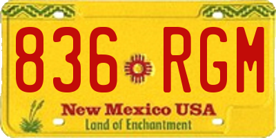 NM license plate 836RGM