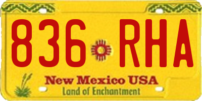 NM license plate 836RHA