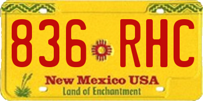 NM license plate 836RHC