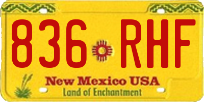 NM license plate 836RHF