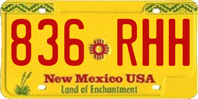 NM license plate 836RHH