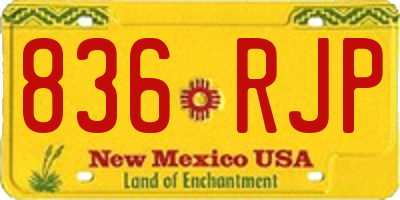 NM license plate 836RJP