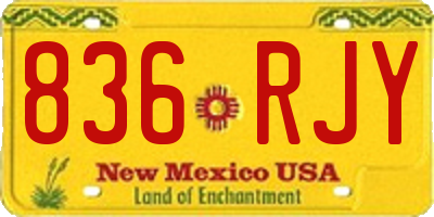 NM license plate 836RJY