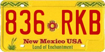 NM license plate 836RKB