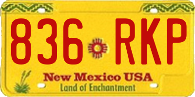 NM license plate 836RKP