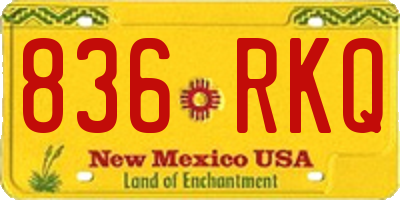 NM license plate 836RKQ