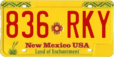 NM license plate 836RKY