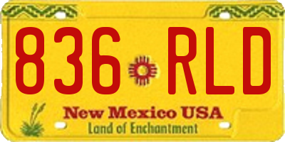 NM license plate 836RLD