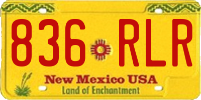 NM license plate 836RLR