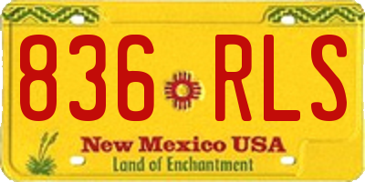 NM license plate 836RLS