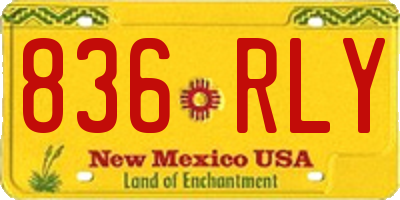 NM license plate 836RLY