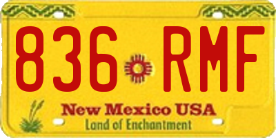 NM license plate 836RMF