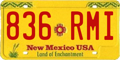 NM license plate 836RMI