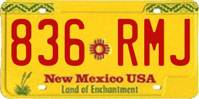 NM license plate 836RMJ