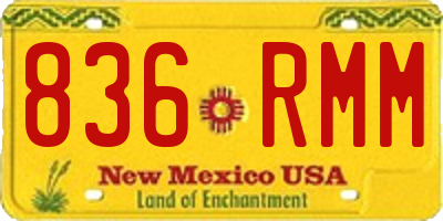 NM license plate 836RMM
