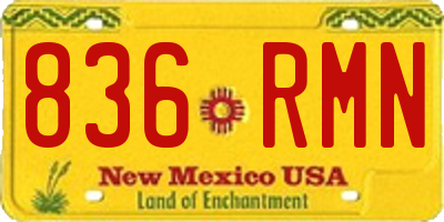 NM license plate 836RMN