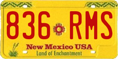 NM license plate 836RMS