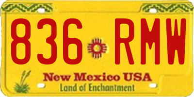 NM license plate 836RMW