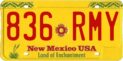 NM license plate 836RMY