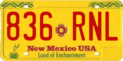 NM license plate 836RNL
