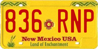 NM license plate 836RNP