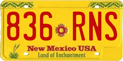 NM license plate 836RNS