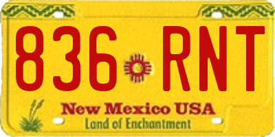 NM license plate 836RNT