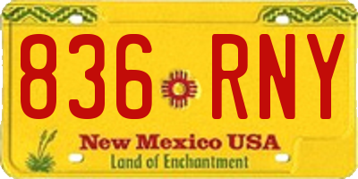 NM license plate 836RNY