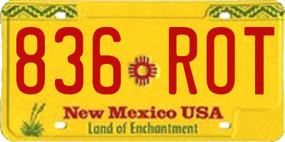 NM license plate 836ROT