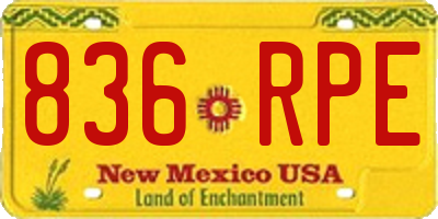 NM license plate 836RPE