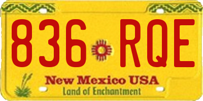 NM license plate 836RQE