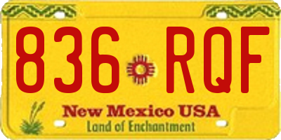 NM license plate 836RQF