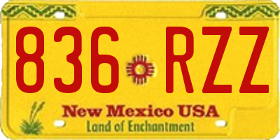 NM license plate 836RZZ