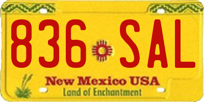 NM license plate 836SAL
