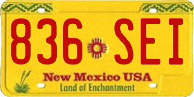 NM license plate 836SEI