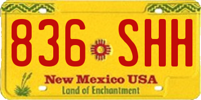 NM license plate 836SHH
