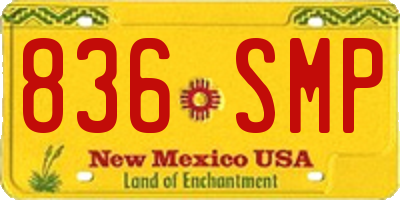 NM license plate 836SMP