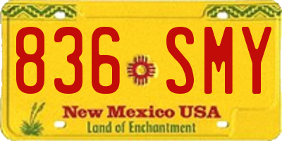 NM license plate 836SMY