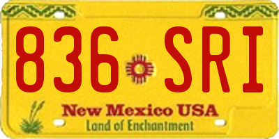 NM license plate 836SRI