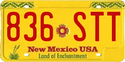 NM license plate 836STT