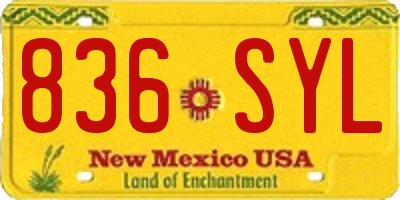 NM license plate 836SYL