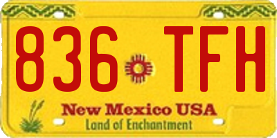 NM license plate 836TFH