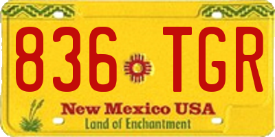 NM license plate 836TGR