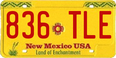 NM license plate 836TLE