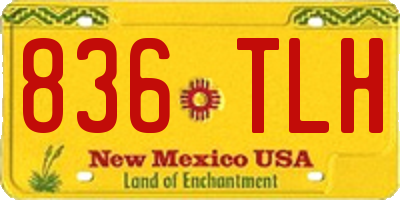 NM license plate 836TLH