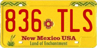 NM license plate 836TLS
