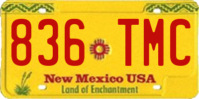 NM license plate 836TMC