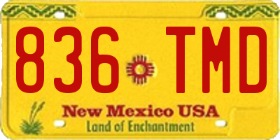 NM license plate 836TMD